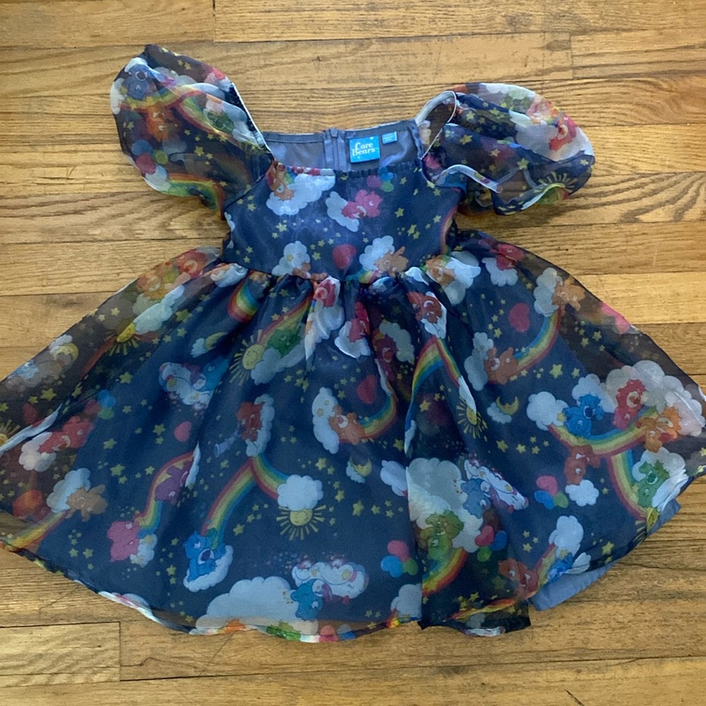 Care Bears Girls Babydoll Puff Dress - Size 6/7